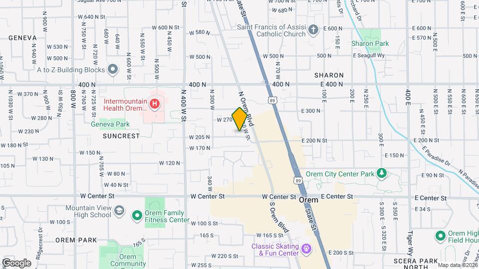 218 W 205 N Map and Location Details