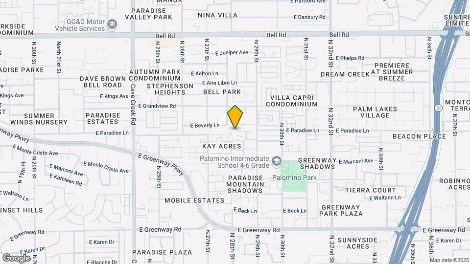 2801 E Paradise Ln Map and Location Details