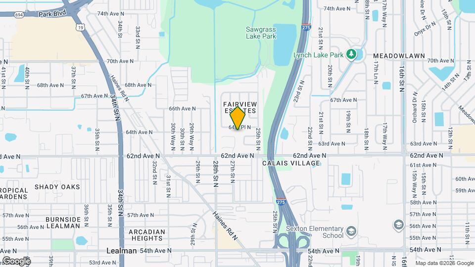 6396 27th St N, Unit Apt. B Map and Location Details