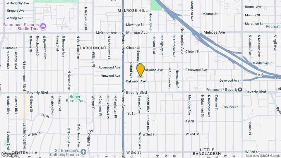 400 N Serrano Ave Map and Location Details