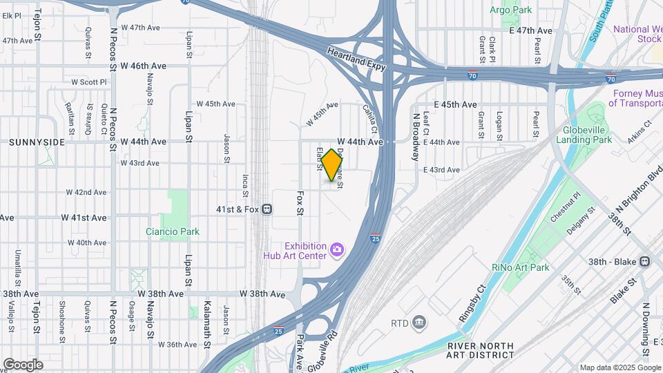 441 W 42nd Ave Map and Location Details