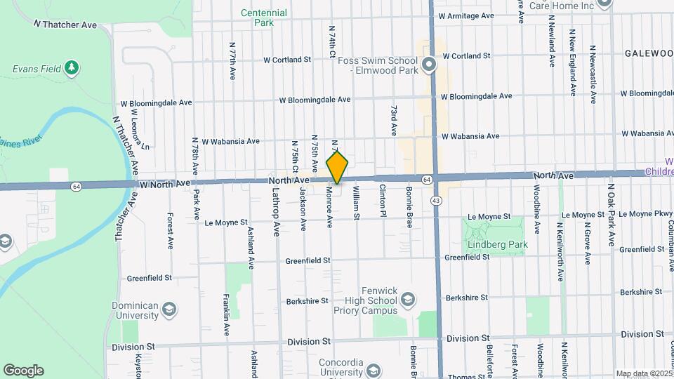 1539 Monroe Ave Map and Location Details