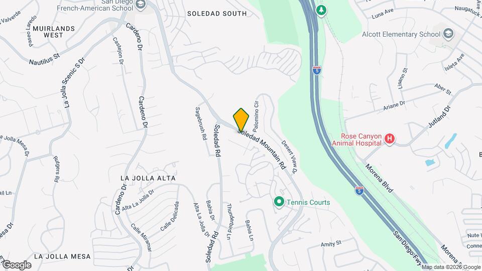 5826 Soledad Mountain Rd Map and Location Details