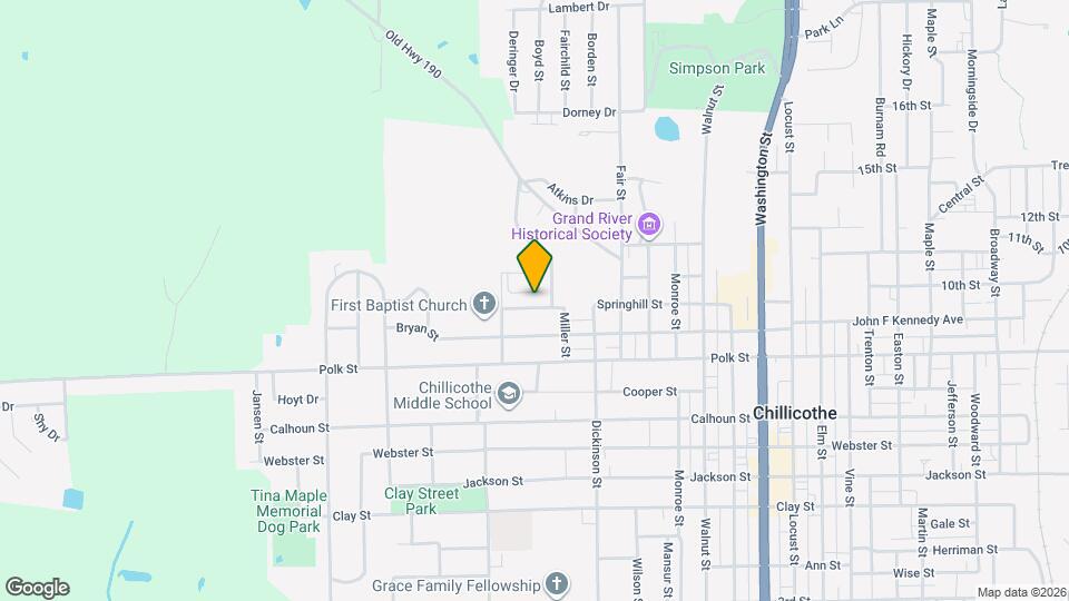 1637 Springhill St Map and Location Details