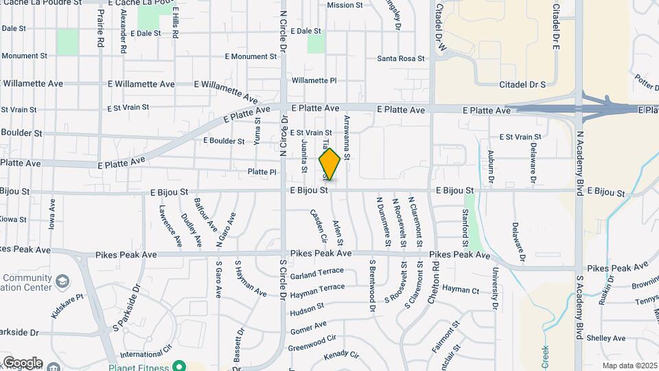 3010 E Bijou St Mapa y Detalles de la Ubicación
