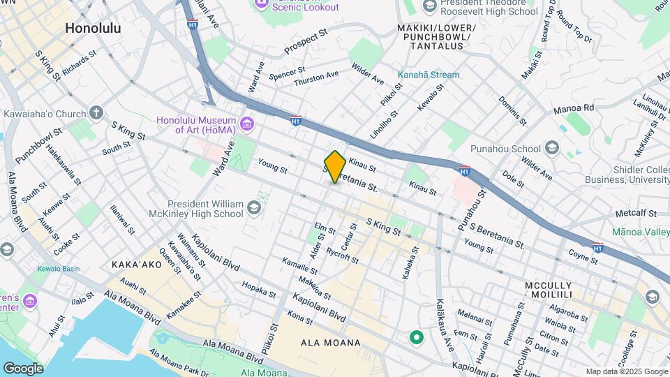 1111 Piikoi St Mapa y Detalles de la Ubicación