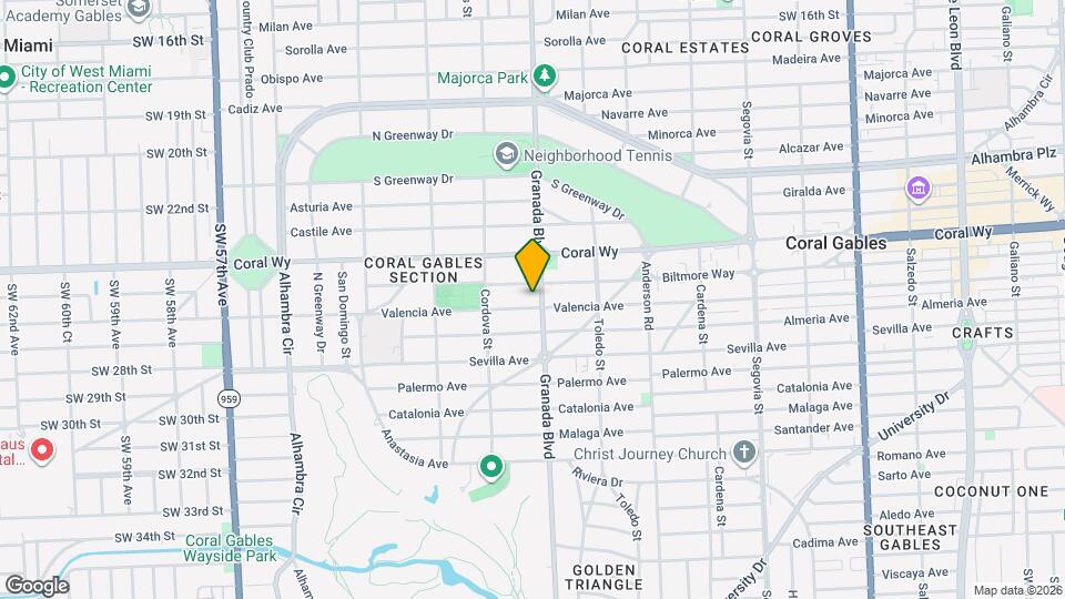 2514 Granada Blvd Map and Location Details