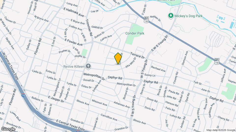 1410 Redondo Dr Map and Location Details