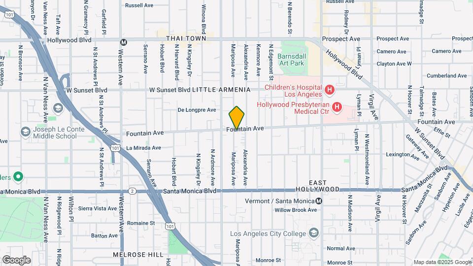 1258 Mariposa Ave Map and Location Details