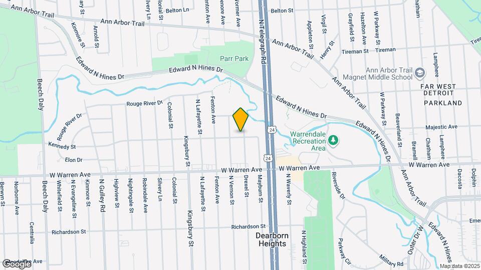 7401 Drexel St Map and Location Details