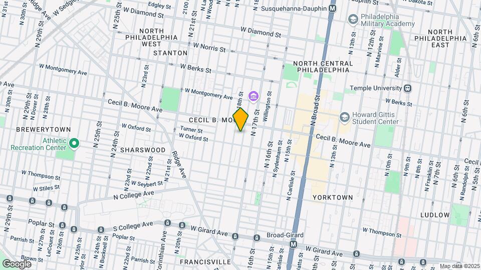 1620 N Bouvier St Map and Location Details