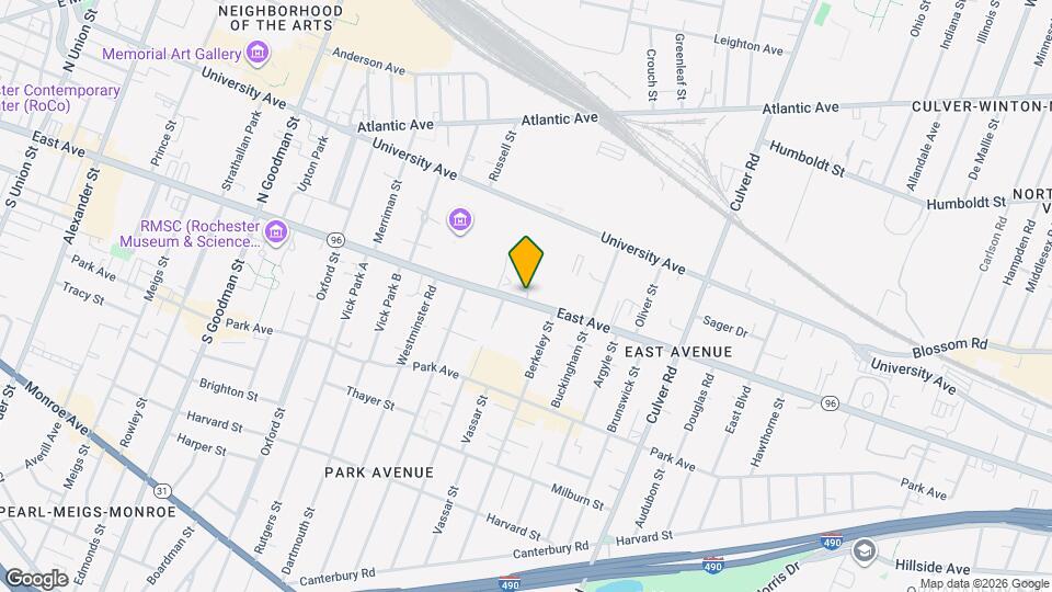 1000 East Ave Map and Location Details