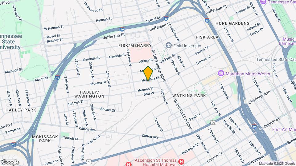 1923 Hermosa St Mapa y Detalles de la Ubicación