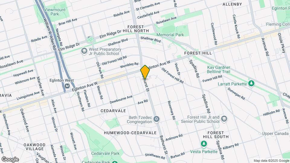 2000 Bathurst St Map and Location Details