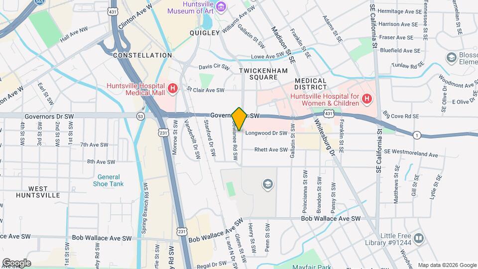 2015 Sewanee Rd SW Mapa y Detalles de la Ubicación