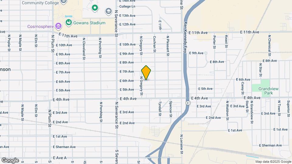 1107 E 6th Ave Map and Location Details