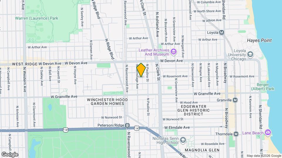 6321 N Hermitage Ave, Unit 2 Map and Location Details