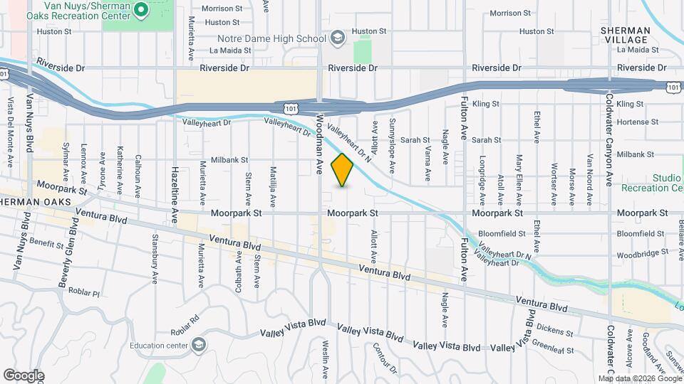 4443 Ventura Canyon Ave Map and Location Details