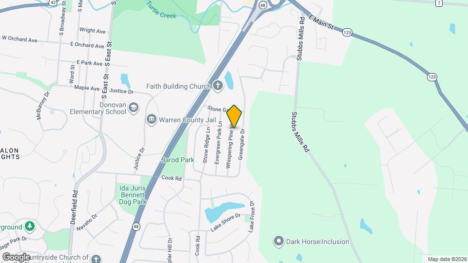 922 Whispering Pine Way Mapa y Detalles de la Ubicación