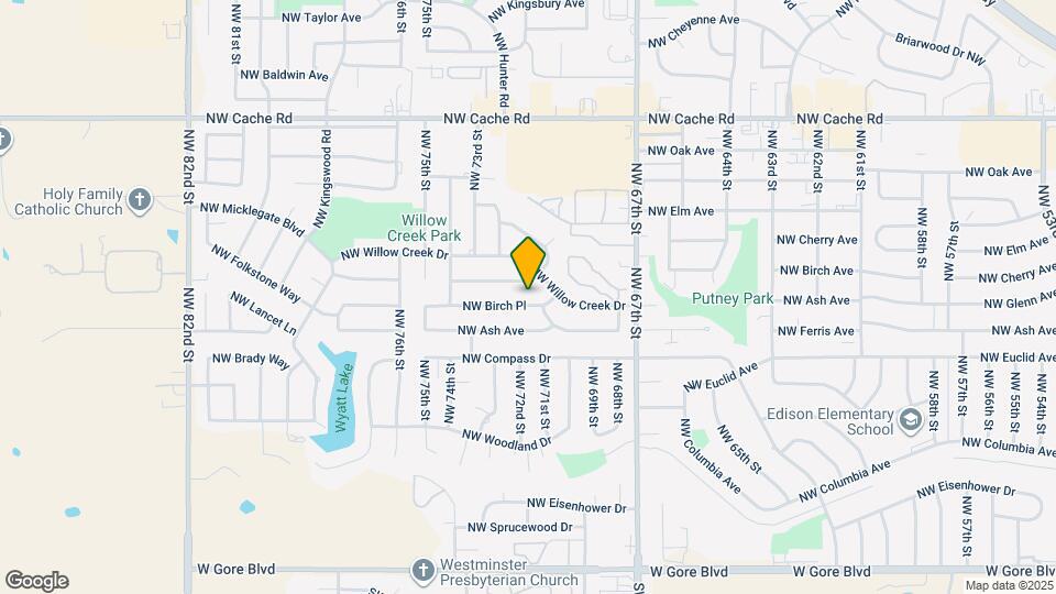7107 NW Birch Pl Map and Location Details
