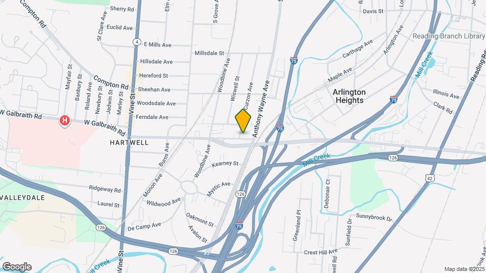 8302 Curzon Ave Map and Location Details