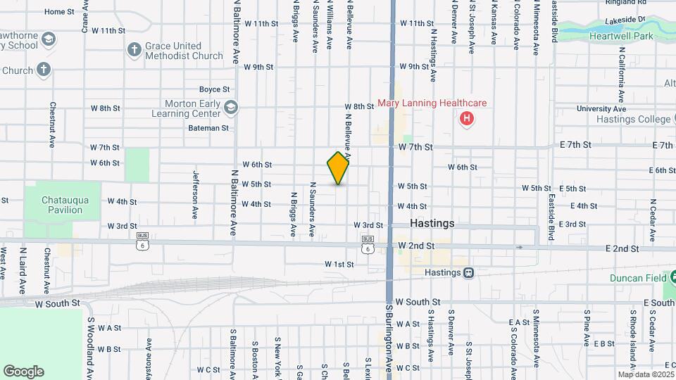 1111 W 5th St Map and Location Details