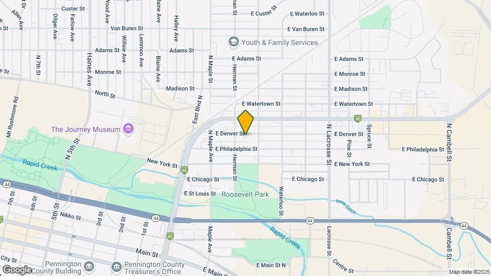 215 E Denver St Map and Location Details
