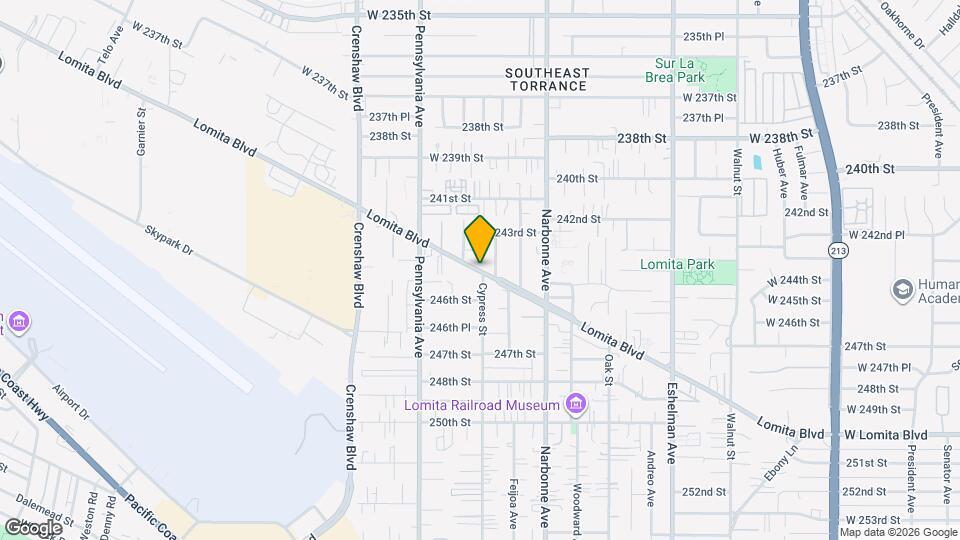 2305 Lomita Blvd Map and Location Details