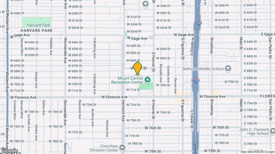 6901 S Menlo Ave Map and Location Details