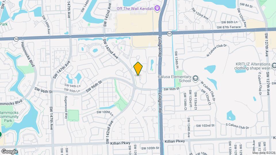 9544 SW 140th Ct Map and Location Details