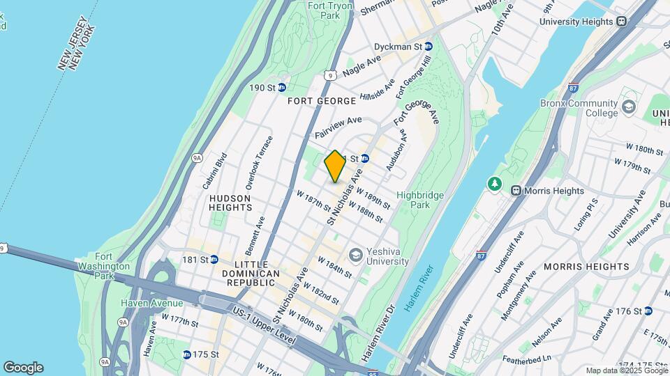 609 W 188th St Map and Location Details