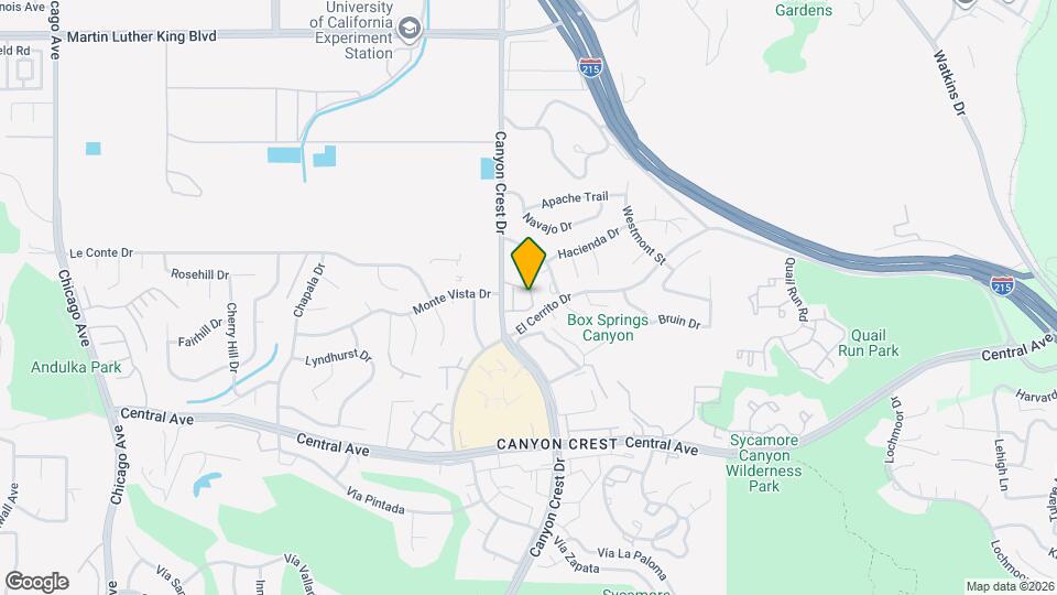 5050 Canyon Crest Dr Map and Location Details