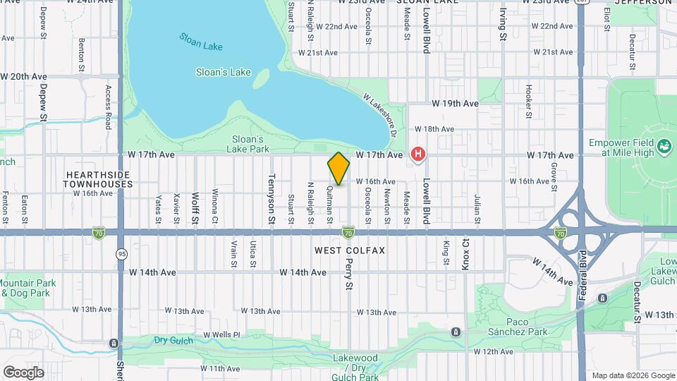 4054 W 16th Ave Map and Location Details