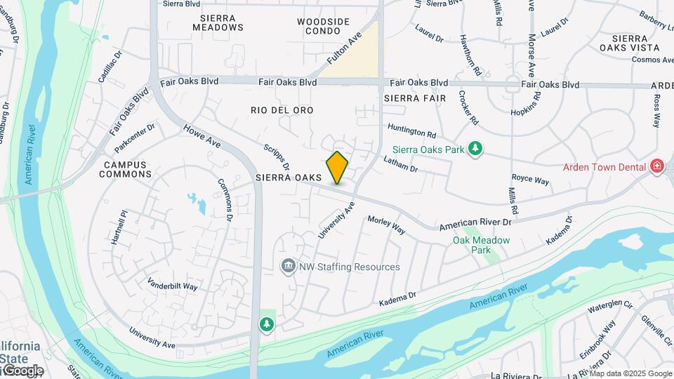 2491 American River Dr Map and Location Details