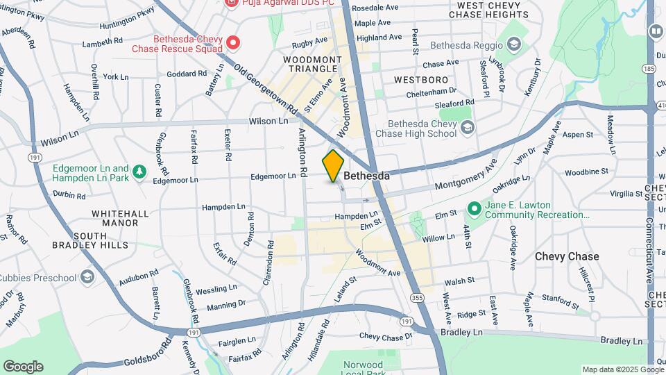 7500 Woodmont Ave, Unit 1202 Map and Location Details