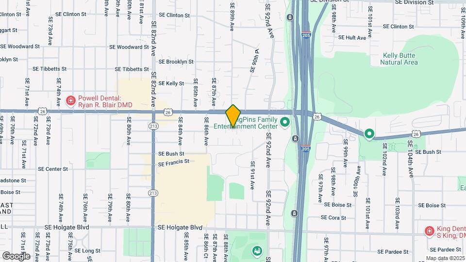 8826 SE Lafayette St Map and Location Details