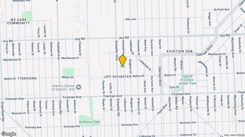 8267 Hartwell St Map and Location Details