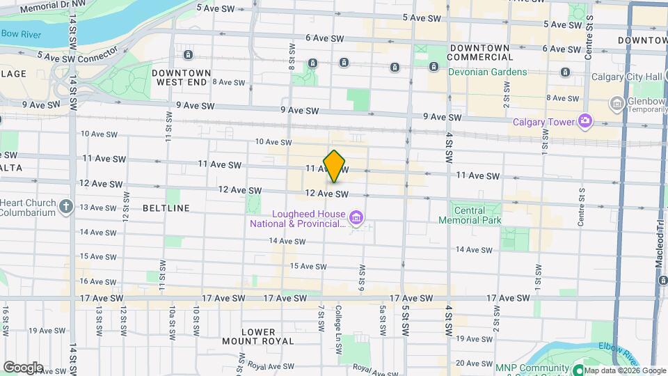 788-1788 12 Ave SW Map and Location Details