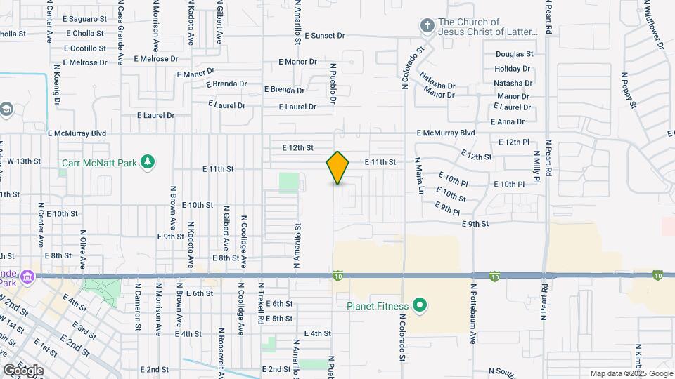 1008 N Pueblo Dr Map and Location Details