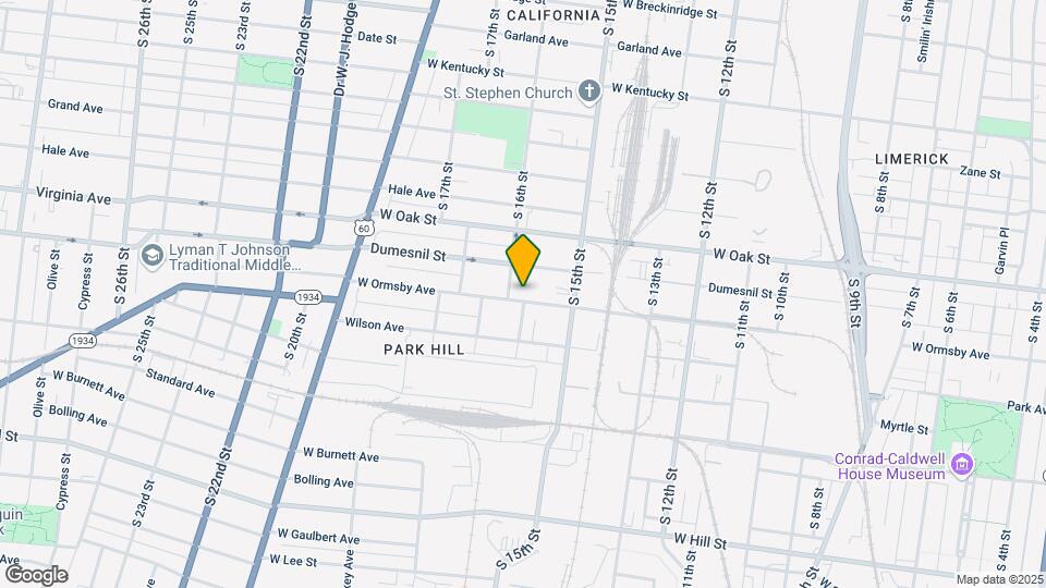 1543 W Ormsby Ave Map and Location Details