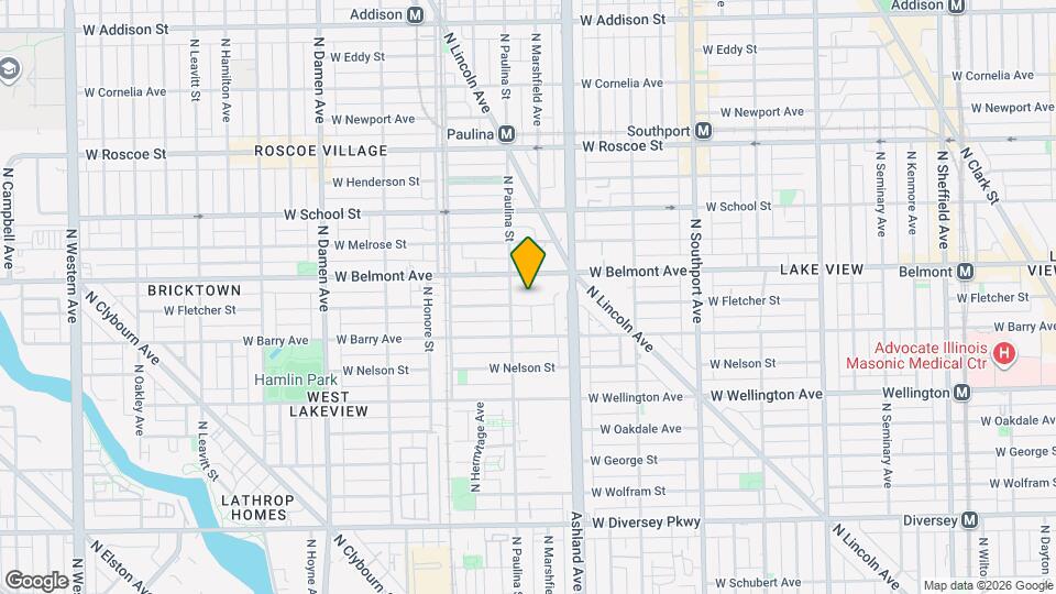 1642 W Fletcher St Map and Location Details