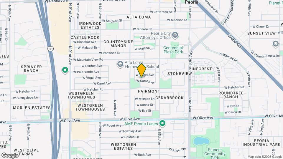 8568 W Carol Ave Map and Location Details