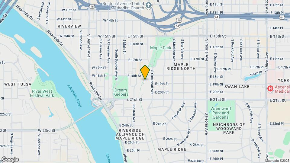 105 E 19th St Map and Location Details