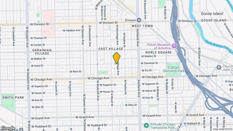 856 N Hermitage Ave Map and Location Details