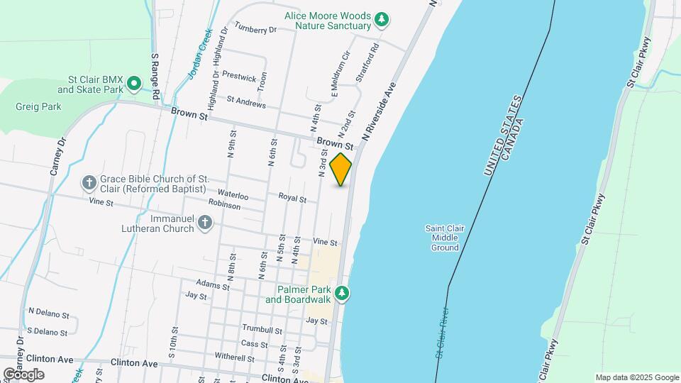 575 N Riverside Ave Map and Location Details