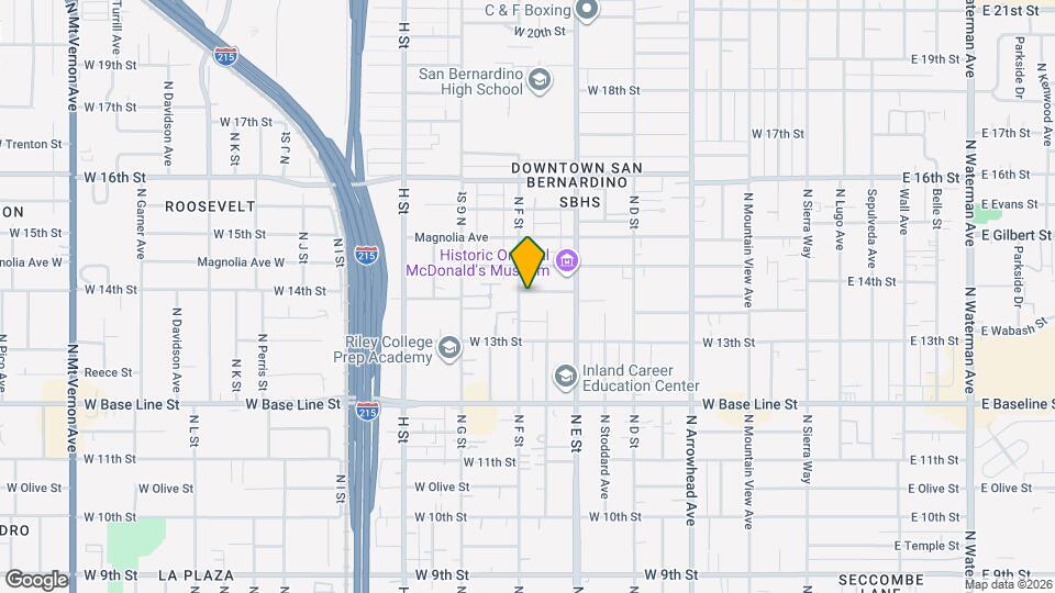 1365 N F St, Unit B-223 Map and Location Details