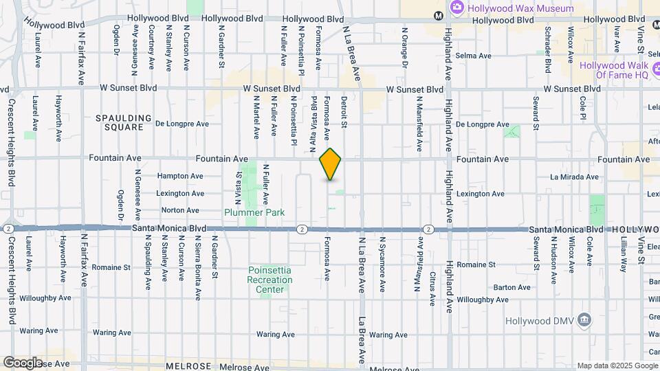 1212 N Formosa Ave Map and Location Details