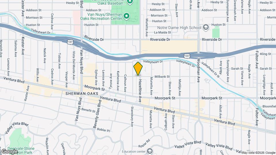 4485 Hazeltine Ave Map and Location Details