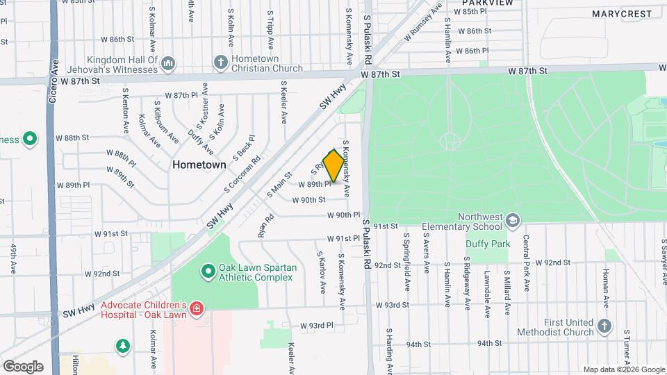 4049 W 89th Pl Map and Location Details