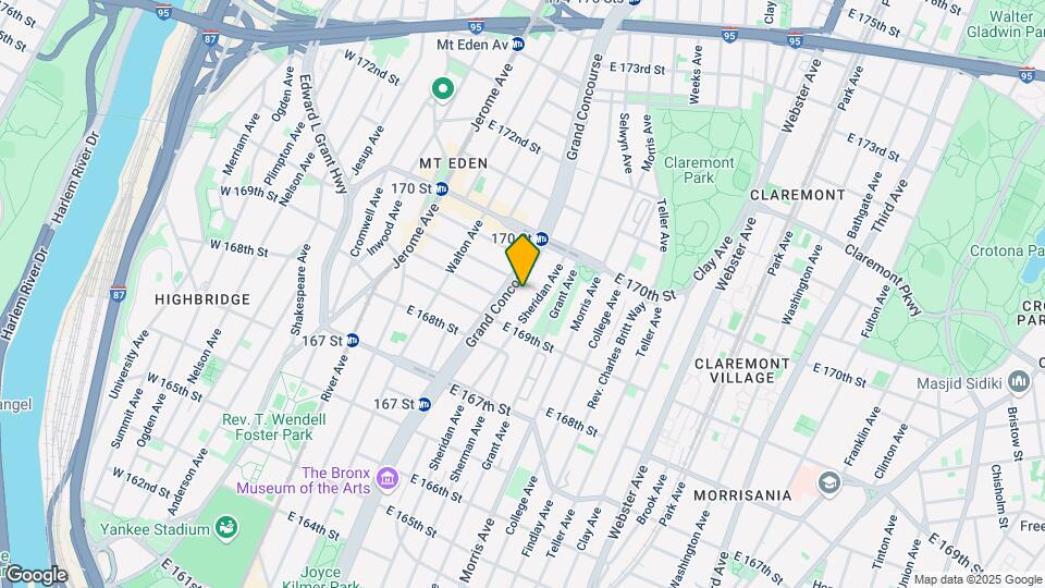 1326 Grand Concourse Mapa y Detalles de la Ubicación